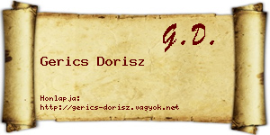 Gerics Dorisz névjegykártya